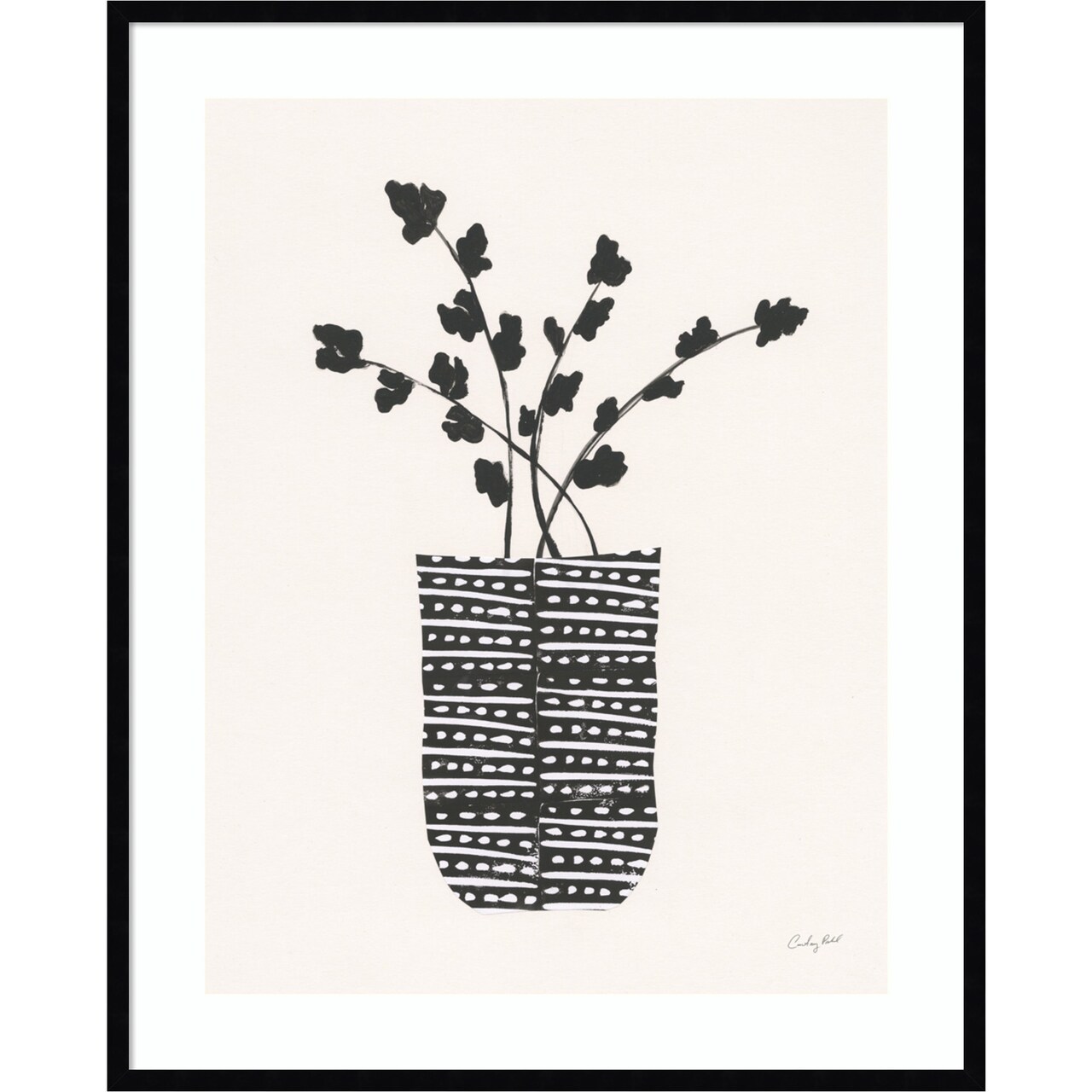 Shadow Vessel I by Courtney Prahl Wood Framed Wall Art Print 33 in. W x 41 in. H